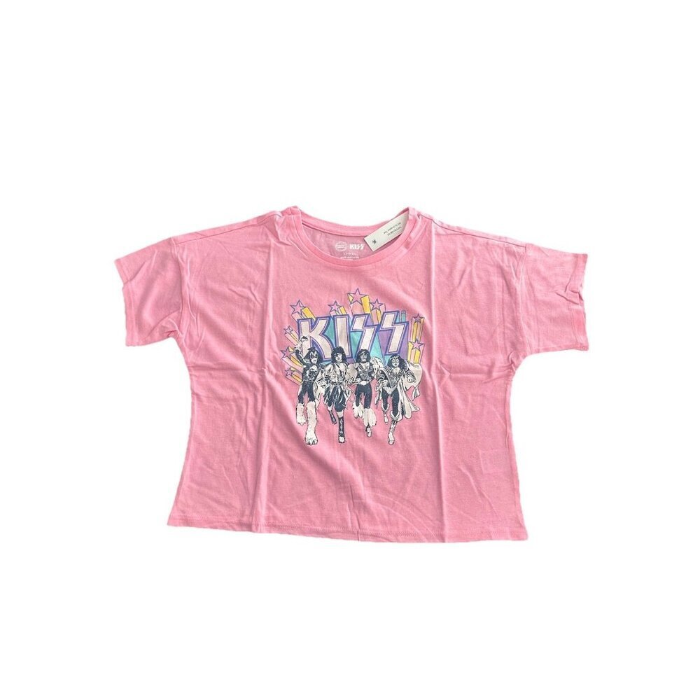 Wonder Nation Girls KISS Graphic Short Sleeve T-Shirt, Size Youth Large 10-12 - Picture 4 of 4
